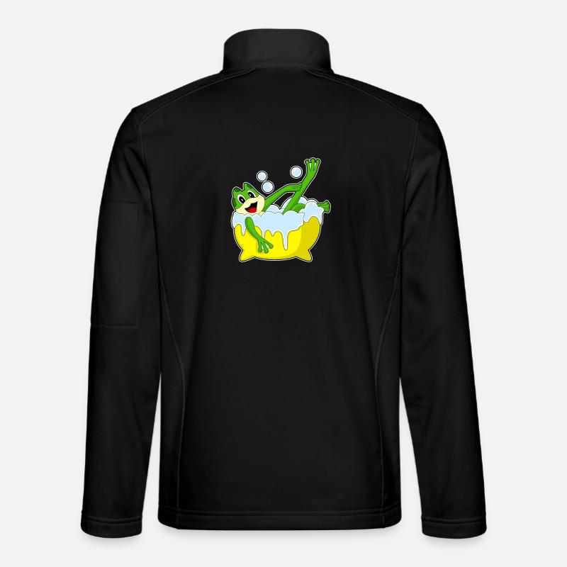 Frog Bathing Bathtub - Unisex Softshell Jacket - black
