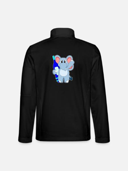 Elephant Clinical Thermometer - Unisex Softshell Jacket - black