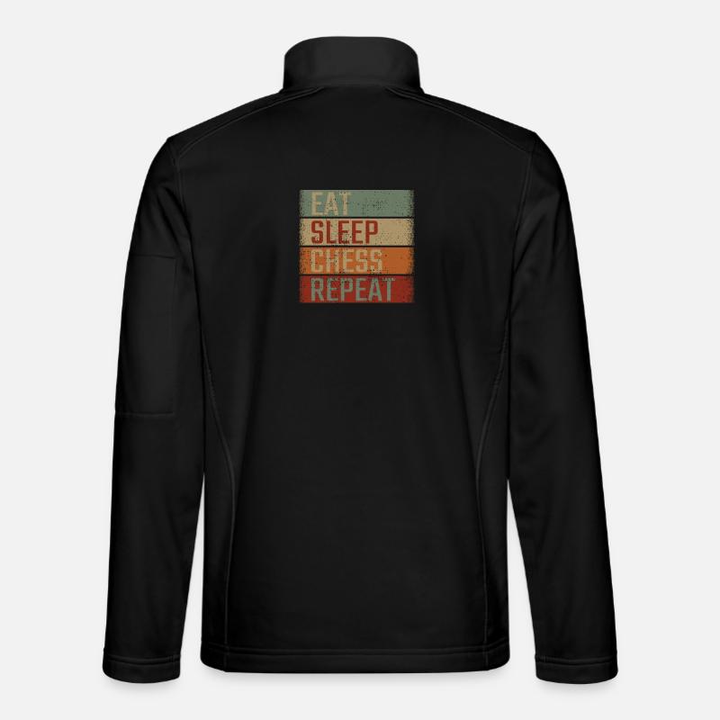 Eat Sleep Chess Repeat - Unisex Softshelljacke - Schwarz