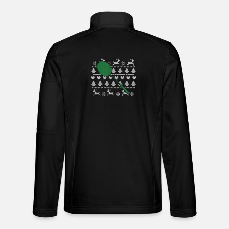 Badminton Weihnachten - Unisex Softshelljacke - Schwarz