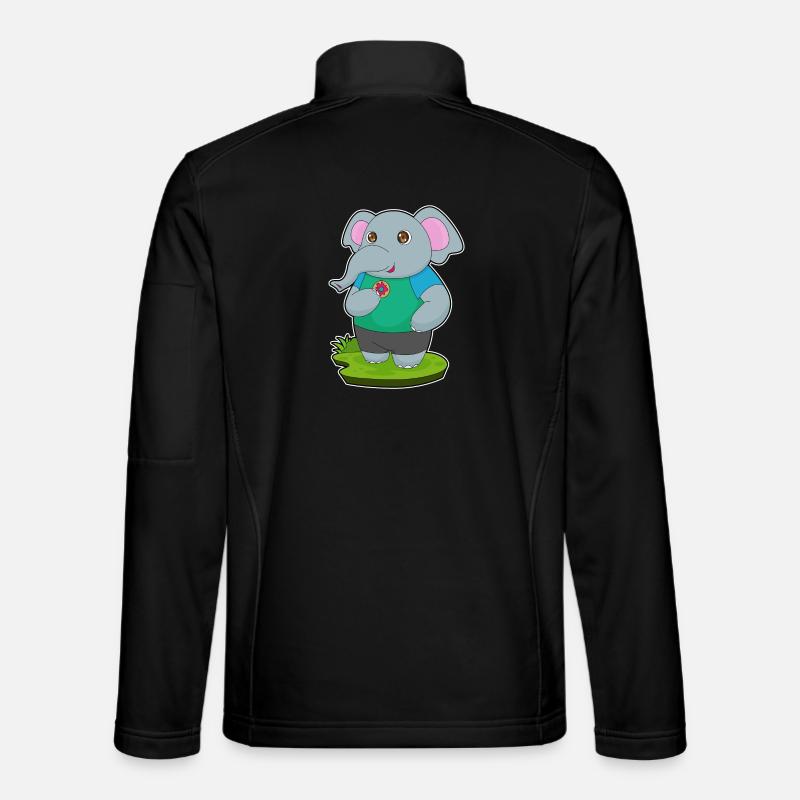 Elephant Donut - Unisex Softshell Jacket - black