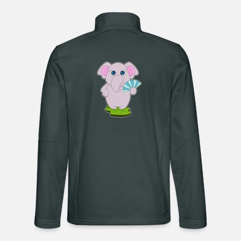 Éventail de main d’éléphant Veste en tissu softshell Unisexe