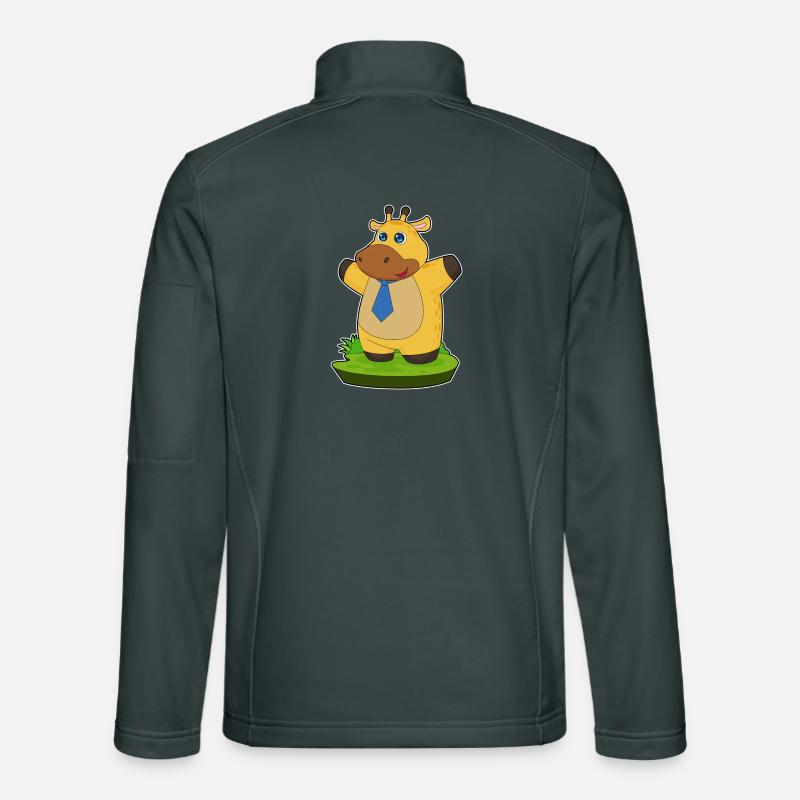 Cravate girafe Veste en tissu softshell Unisexe