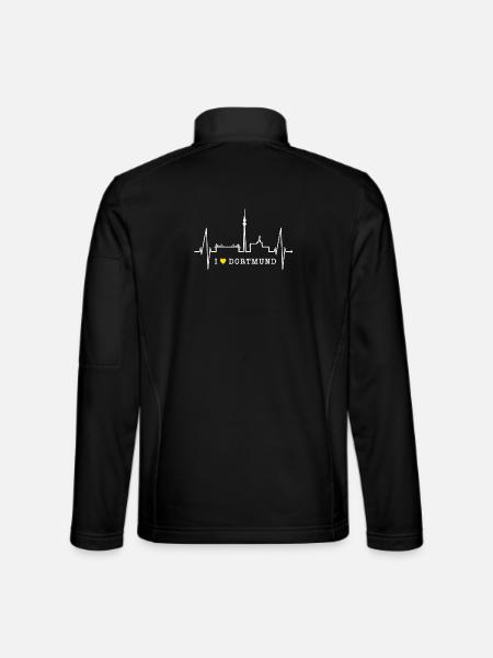 Dortmund Skyline Herzschlag Stadion Fan Dortmunder - Unisex Softshell Jacket - black - Back