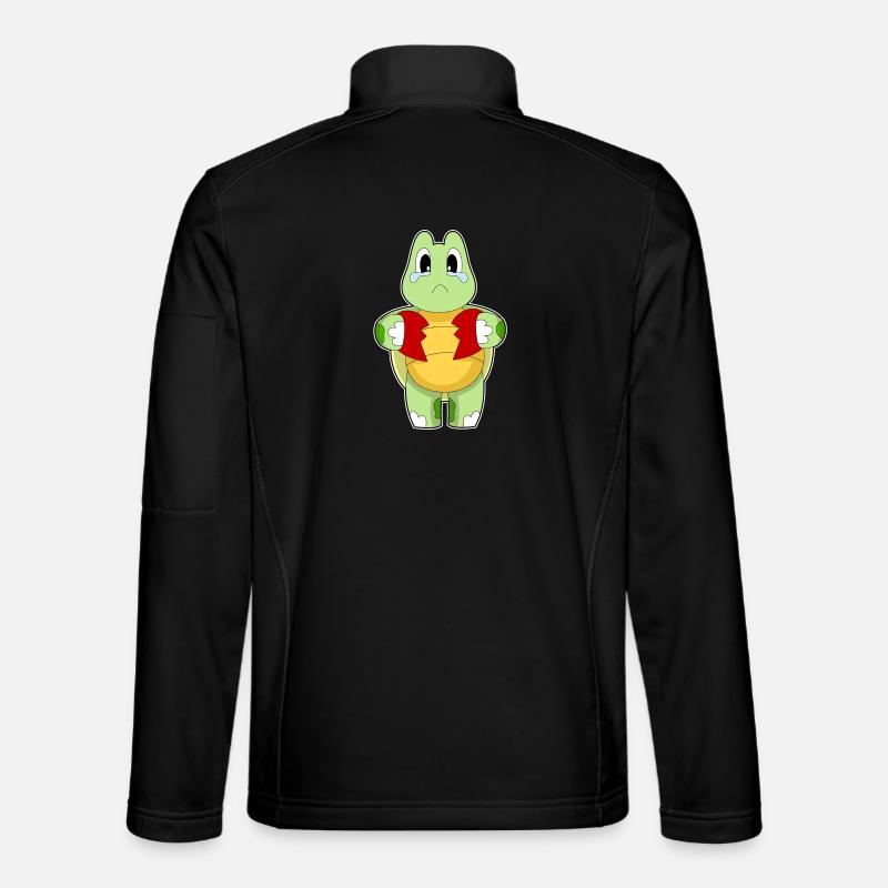 Schildkröte Herz zerbrochen - Unisex Softshelljacke - Schwarz