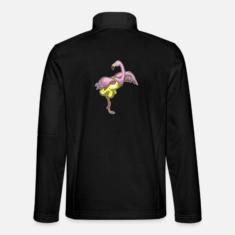 Flamingo Polka Dots Kleid Unisex Softshelljacke