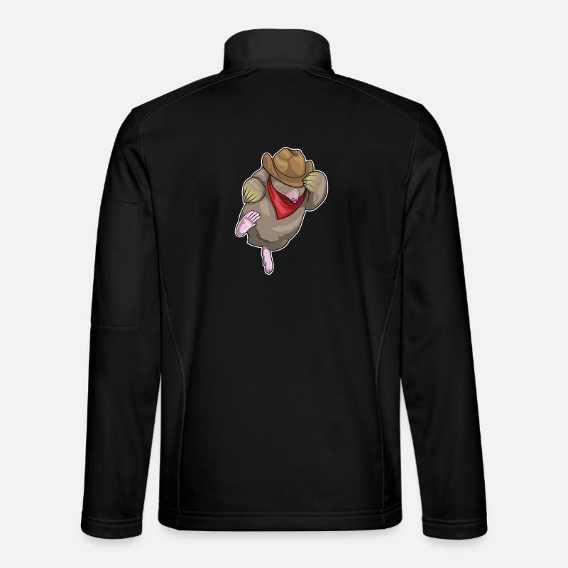 Maulwurf Cowboy Cowboyhut - Unisex Softshelljacke - Schwarz