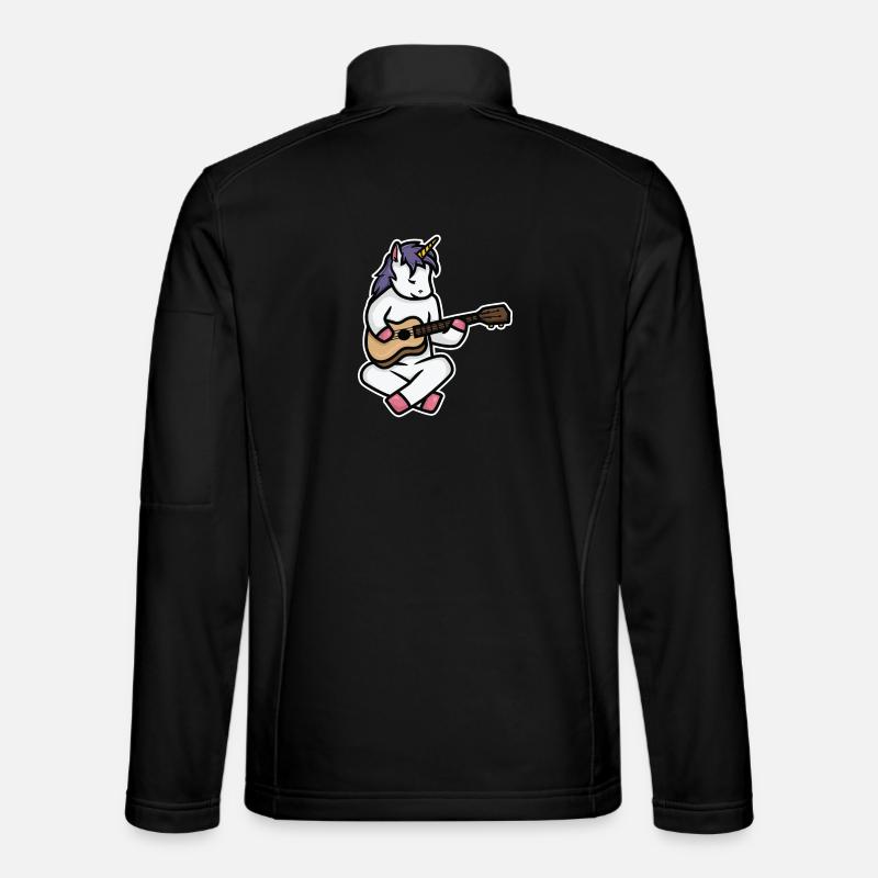 Licorne ukulélé - Veste en tissu softshell Unisexe - noir