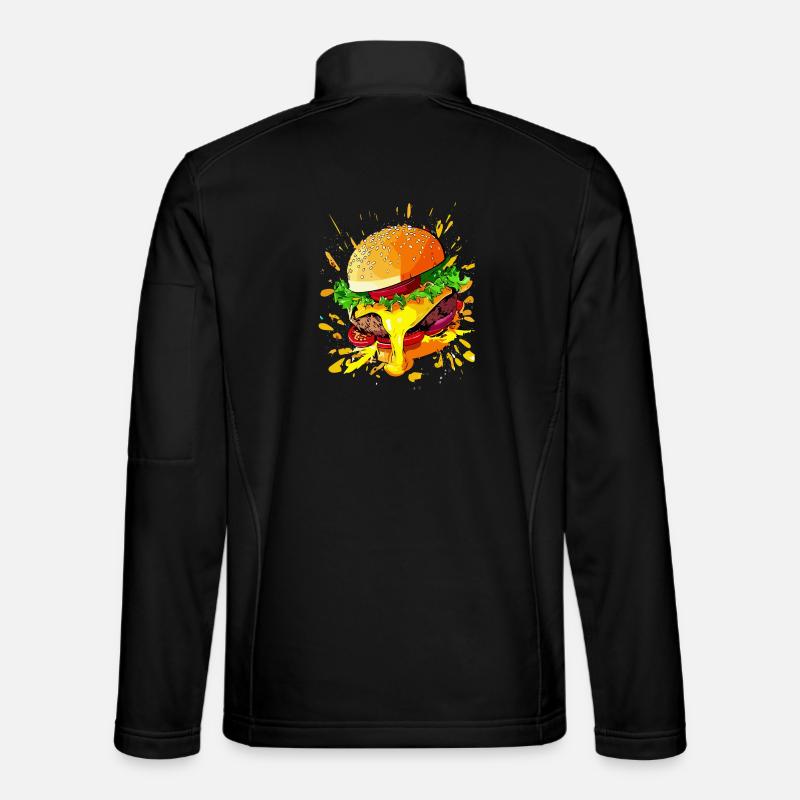 Extra Käse Burger Cheeseburger - Unisex Softshelljacke - Schwarz