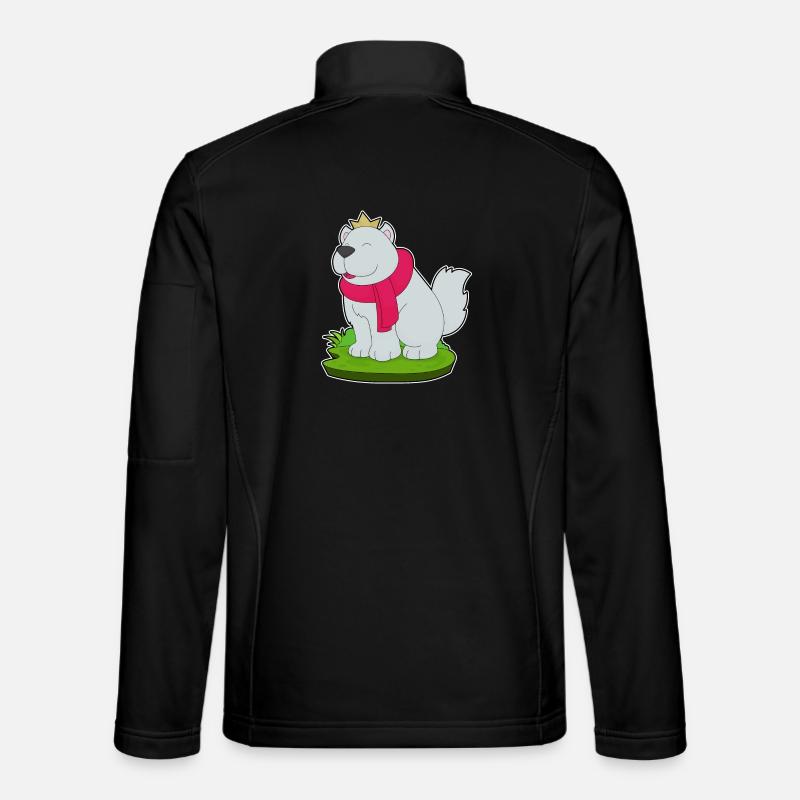 Hund Prinz Krone - Unisex Softshelljacke - Schwarz
