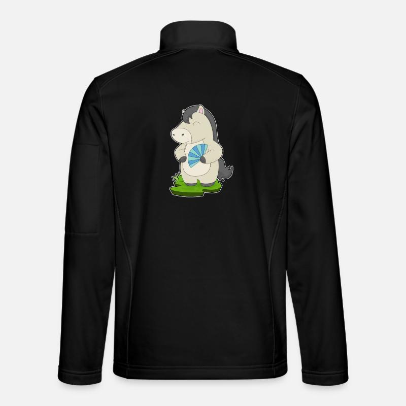 Pferd Handventilator - Unisex Softshelljacke - Schwarz
