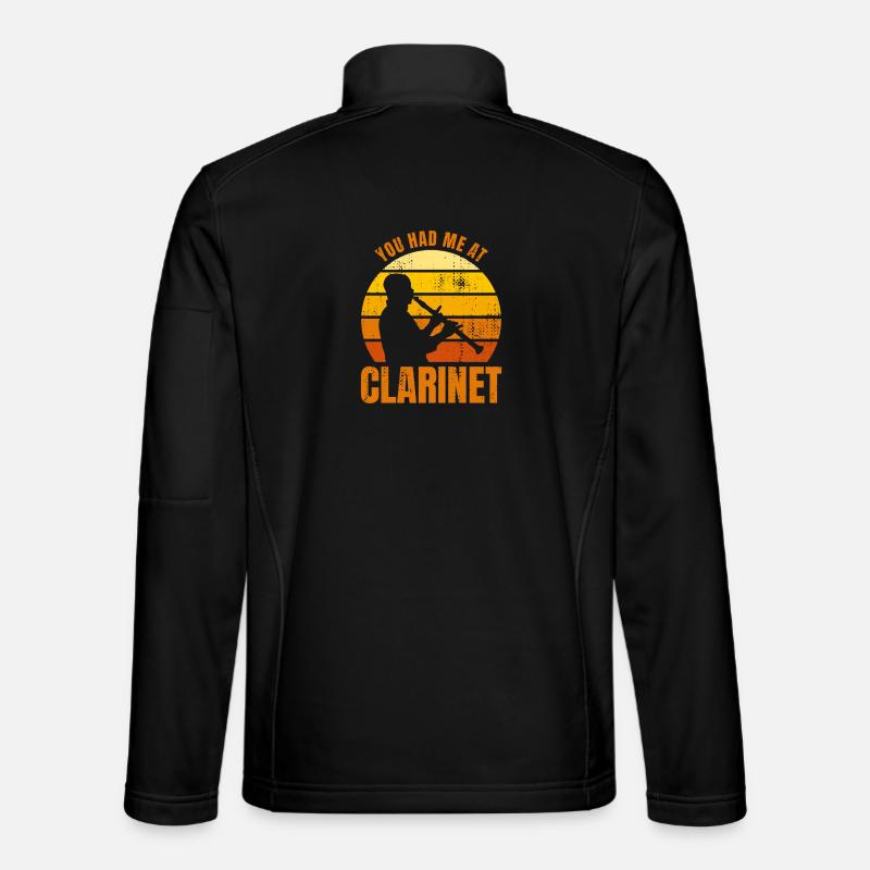 Du hattest mich bei Klarinette - Unisex Softshelljacke - Schwarz