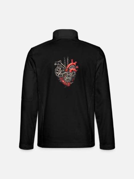 Fahrradmechaniker Herz - Fahrrad Liebhaber - Unisex Softshelljacke - Schwarz - Hinten