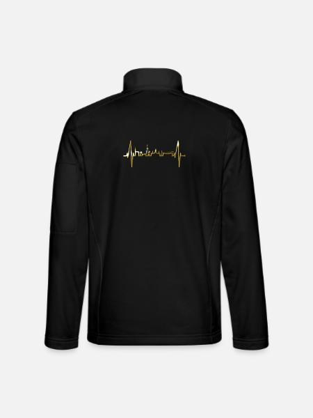 Hannover Skyline Herzschlag Fan Liebe Hannöversch - Veste en tissu softshell Unisexe - noir - Dos