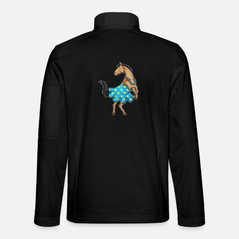 Pferd Polka Dots Kleid Unisex Softshelljacke