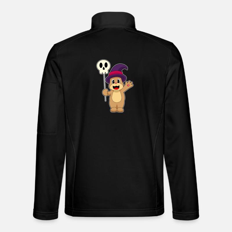 Bär Halloween Hexe Geist - Unisex Softshelljacke - Schwarz