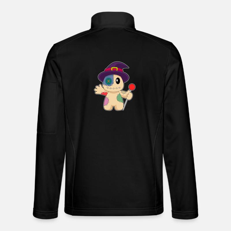 Voodoo Doll Halloween - Unisex Softshell Jacket - black
