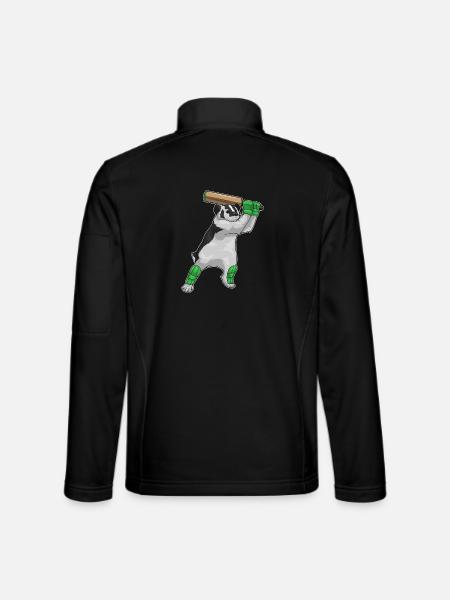 Badger Cricket Cricket Bat - Unisex Softshell Jacket - black