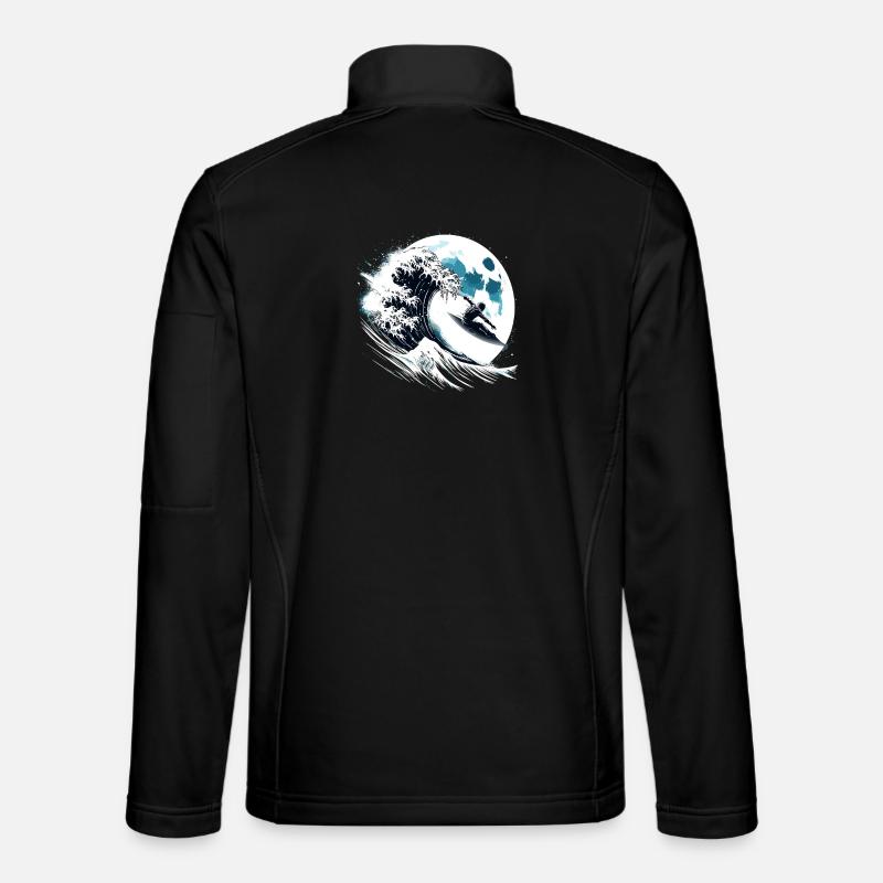 Astronaut Surfer Moon Surfer Unisex Softshell Jacket