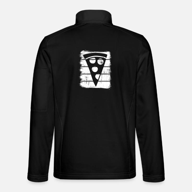 Tranche de pizza - Veste en tissu softshell Unisexe - noir