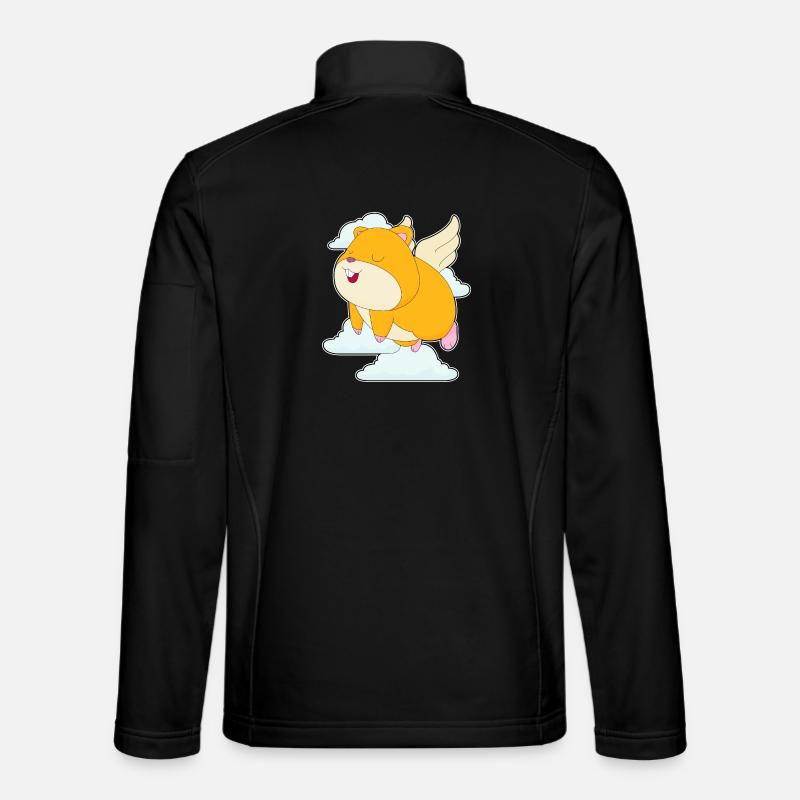 Hamster Clouds - Unisex Softshell Jacket - black
