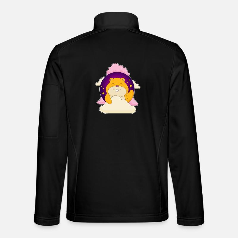 Hamster Clouds - Unisex Softshell Jacket - black