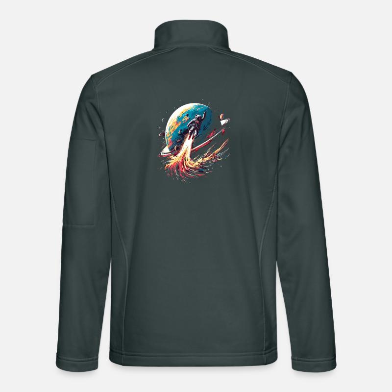 Art de la planète astronaute Veste en tissu softshell Unisexe