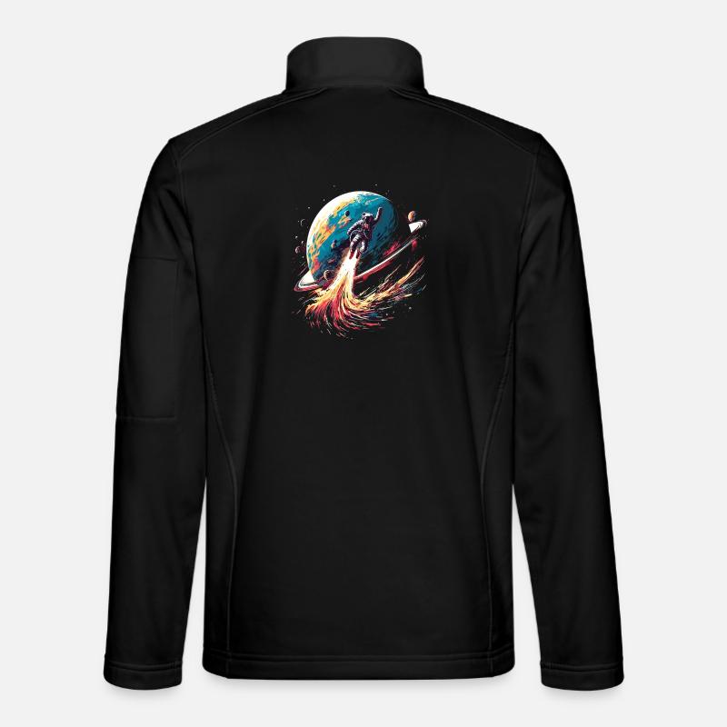 Astronaut Planet Art Unisex Softshell Jacket