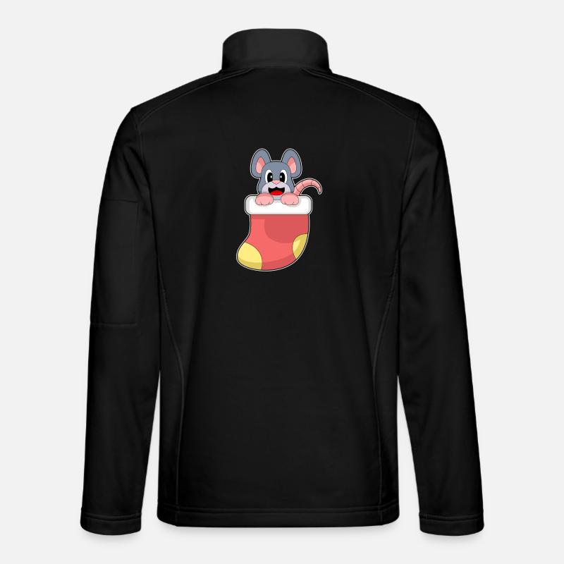 Maus Weihnachten Weihnachtssocken - Unisex Softshelljacke - Schwarz