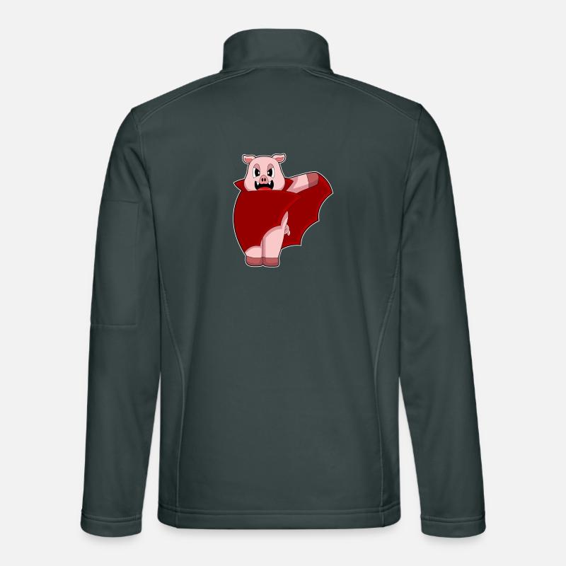 Cochon Halloween Bat Veste en tissu softshell Unisexe
