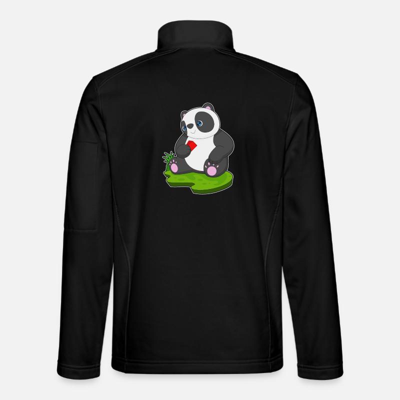 Panda Poker Poker Cards - Unisex Softshell Jacket - black
