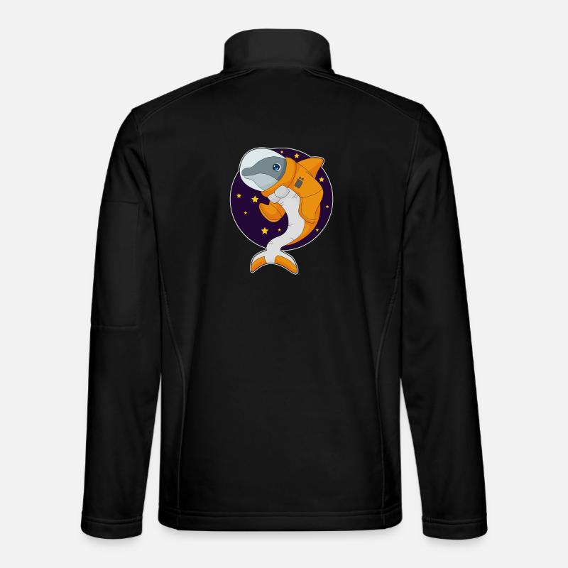 Dauphin Astronaute Espace - Veste en tissu softshell Unisexe - noir