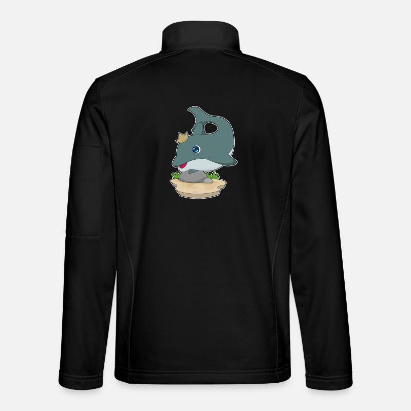 Dolphin Crown - Unisex Softshell Jacket - black