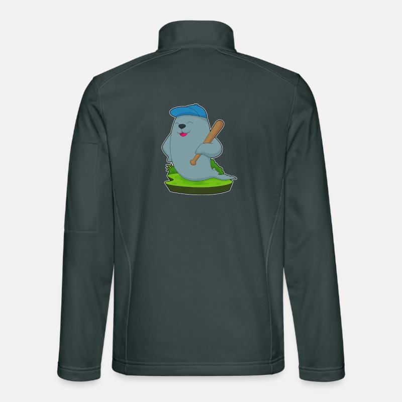 Seal Baseball Baseball Bat Unisex Softshell Jacket