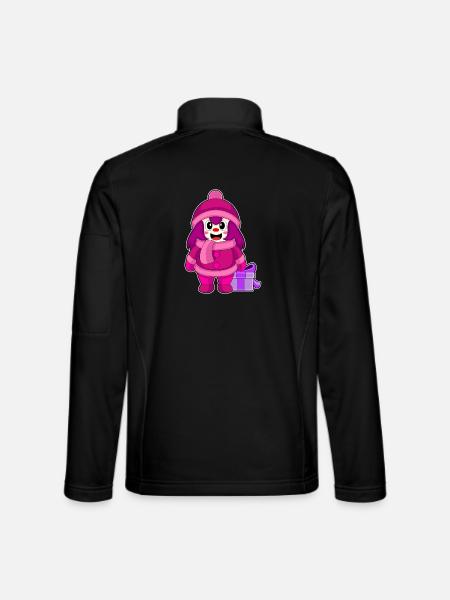 Filles Noël Hiver - Veste en tissu softshell Unisexe - noir