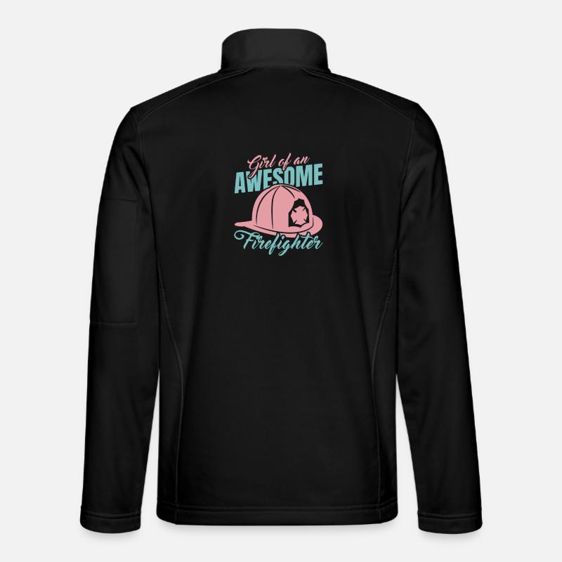 Mädchen eines tollen Feuerwehrmannes - Unisex Softshelljacke - Schwarz