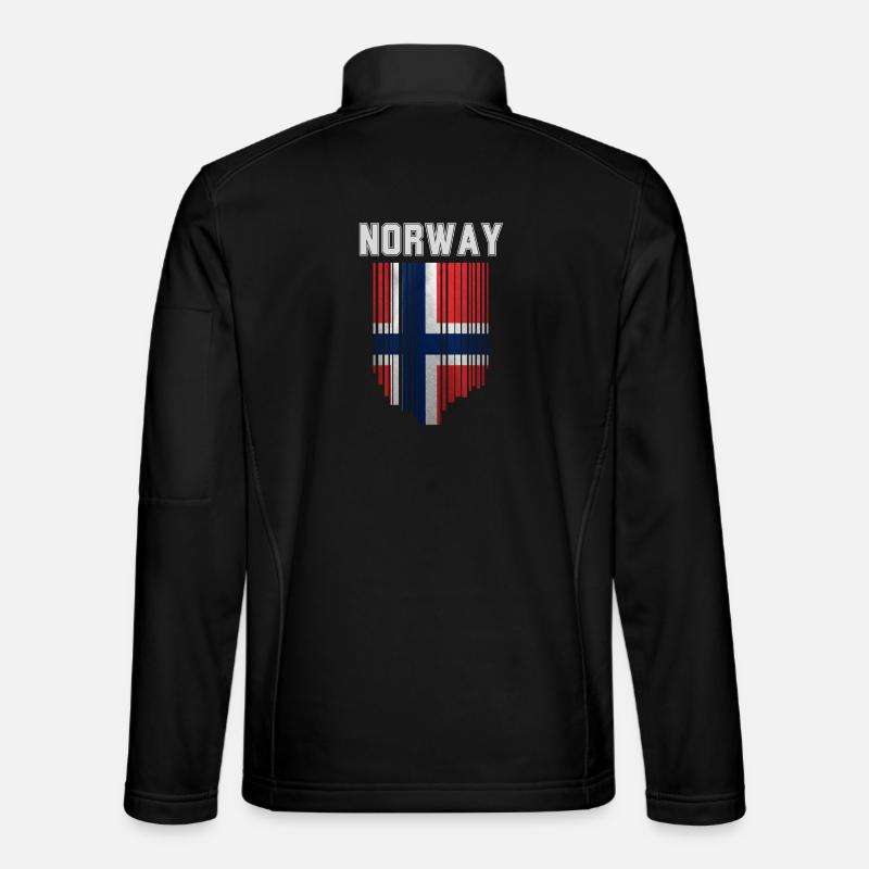 Norwegian flag, Norwegian pride - Unisex Softshell Jacket - black