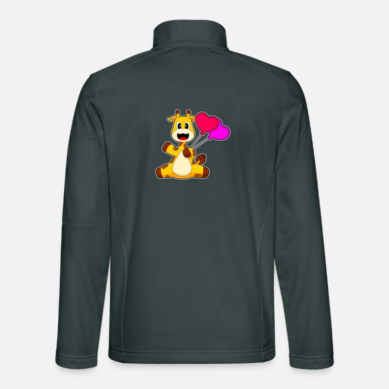 Giraffe Balloon Unisex Softshell Jacket