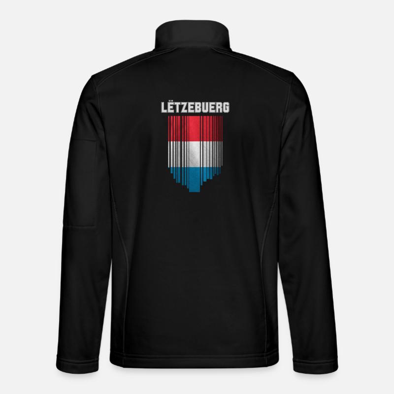 Drapeau du Luxembourg, fierté luxembourgeoise - Veste en tissu softshell Unisexe - noir
