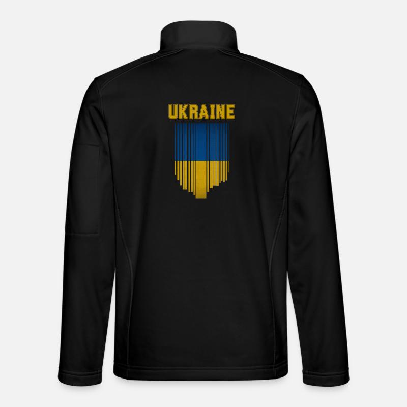 Ukrainian flag, Ukrainian pride - Unisex Softshell Jacket - black