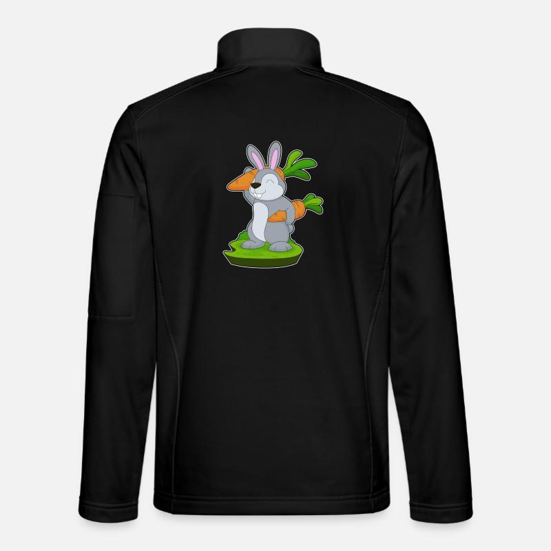 Hase Karotten - Unisex Softshelljacke - Schwarz