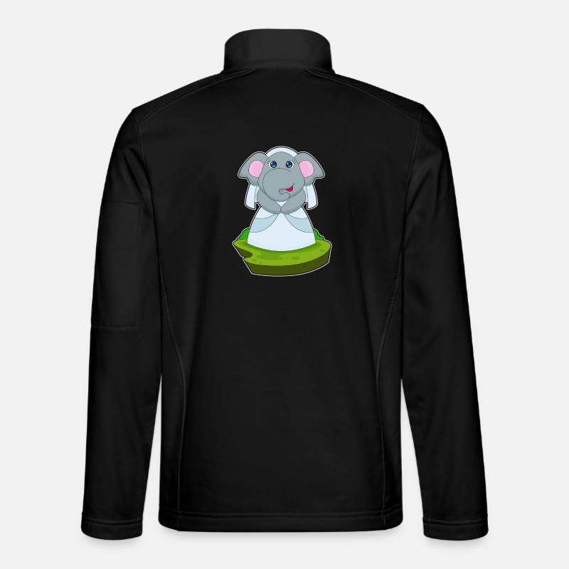 Elefant Braut Schleier Hochzeit Unisex Softshelljacke