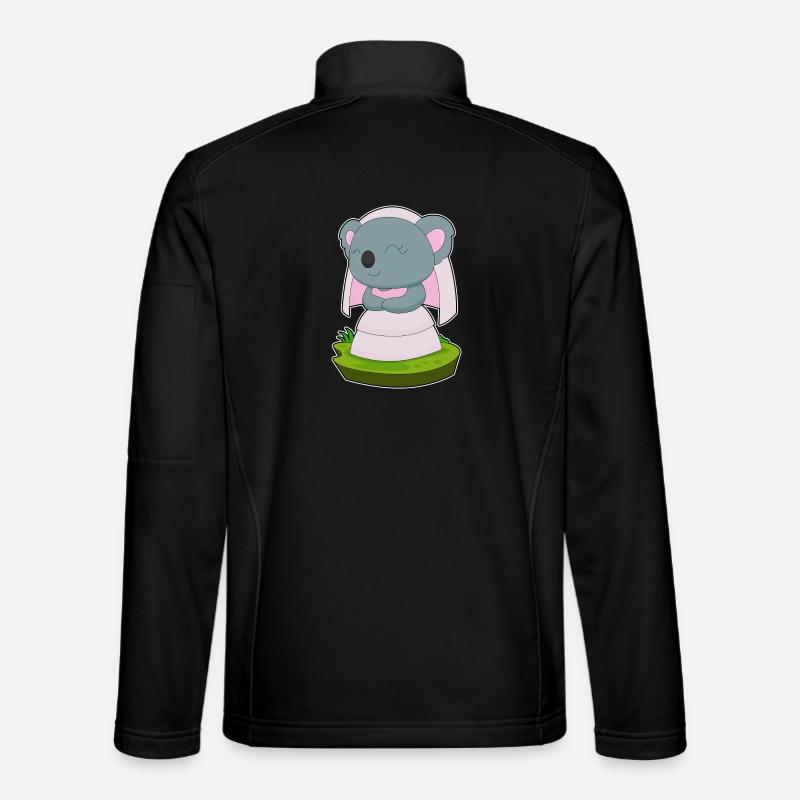 Voile de mariée Koala Mariage - Veste en tissu softshell Unisexe - noir