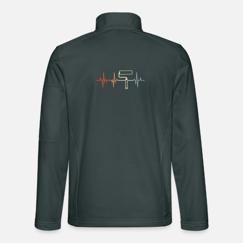 Farbroller Herzschlag Unisex Softshelljacke