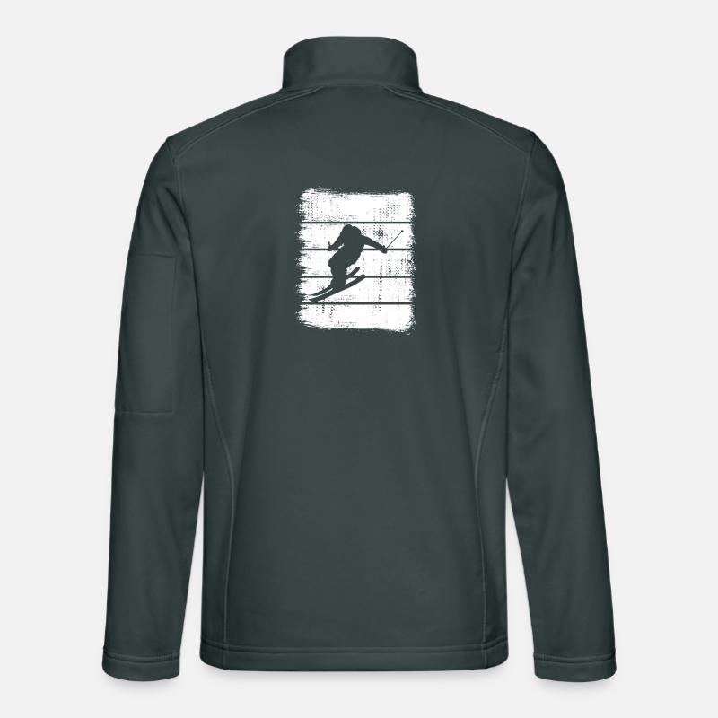 Skier Drawing Unisex Softshell Jacket
