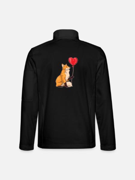 Fox Balloon - Unisex Softshell Jacket - black