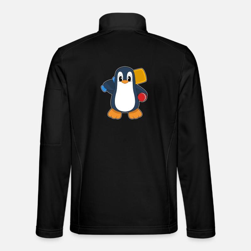 Penguin Cricket Cricket Batte - Veste en tissu softshell Unisexe - noir
