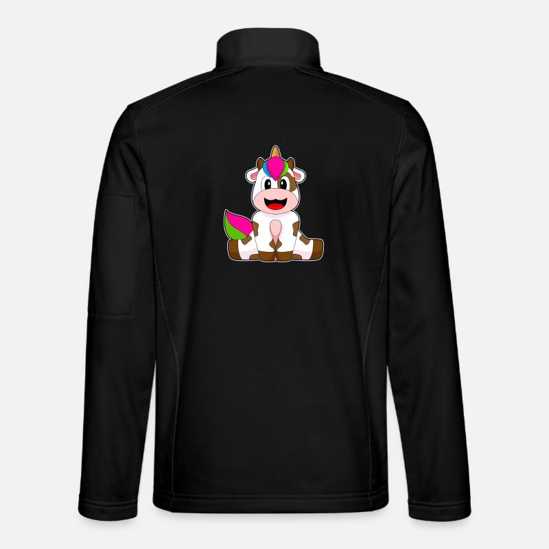 Kuh Einhorn - Unisex Softshelljacke - Schwarz