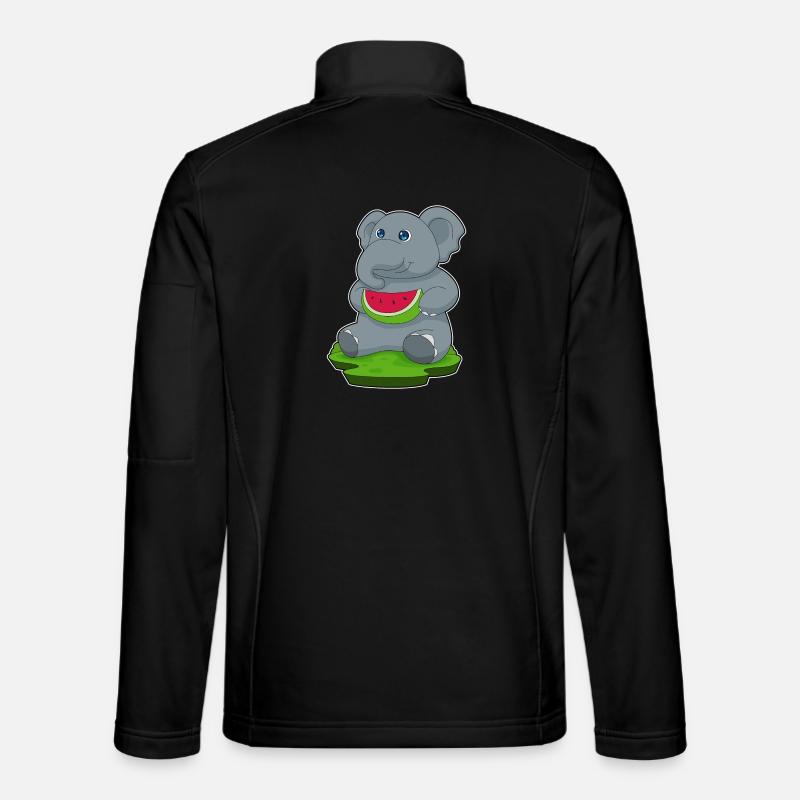 Pastèque éléphant - Veste en tissu softshell Unisexe - noir