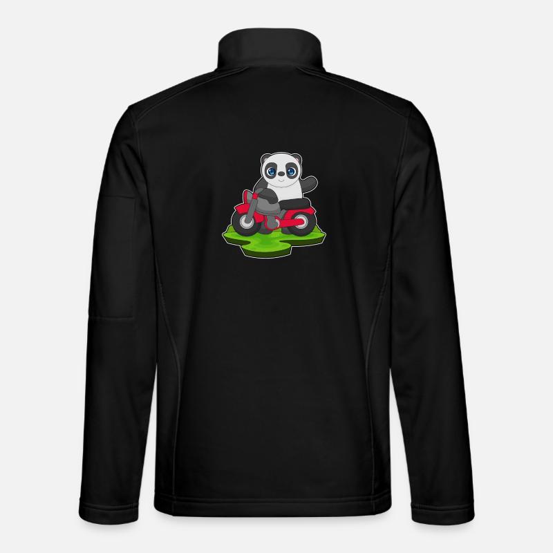 Moto Panda - Veste en tissu softshell Unisexe - noir
